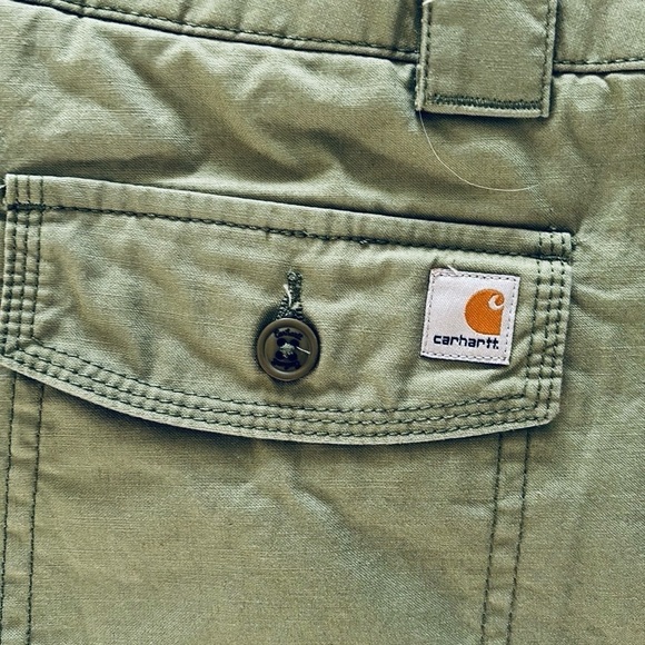 Carhartt Women’s Relaxed Fit Trail Pants, Size 12/34, Khaki Green - Picture 7 of 12